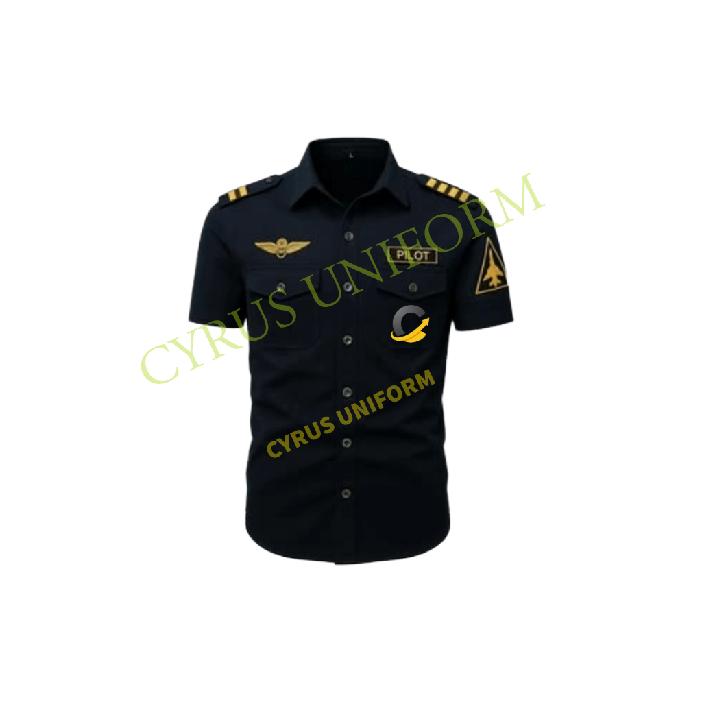 Commercial Pilot Cosplay & Costume Uniform Shirt